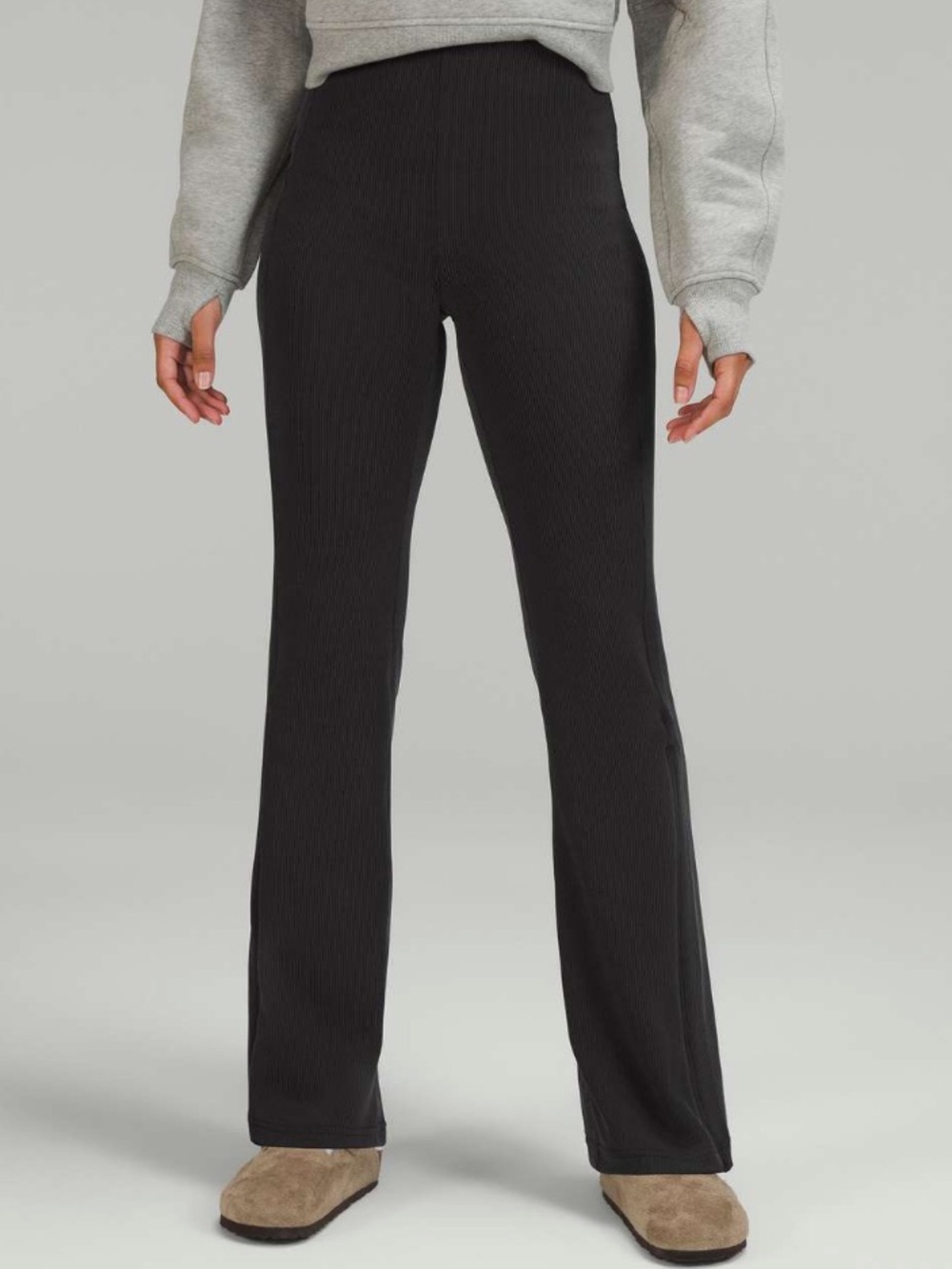 Lululemon Brushed Softstreme Ribbed Zip Flared Pant 32.5"